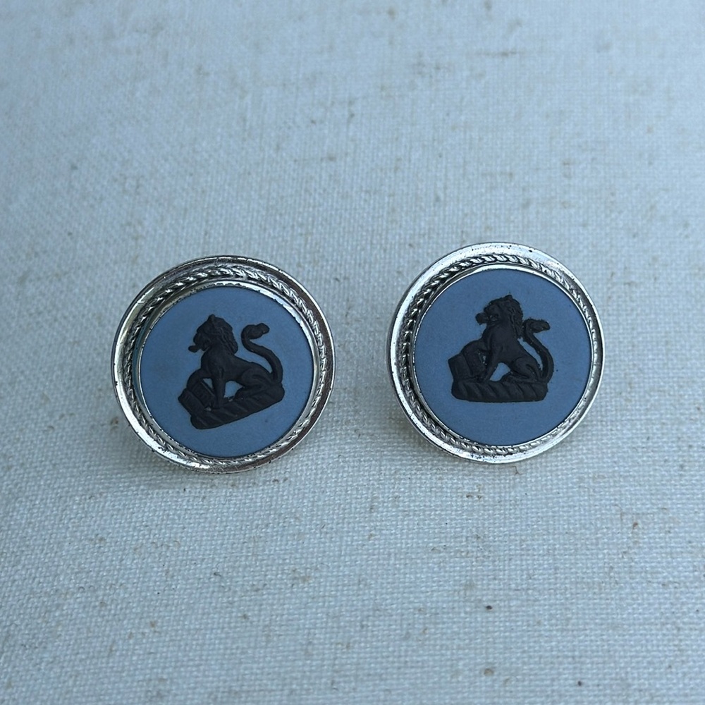 Vintage Wedgwood Sterling Silver Cufflinks by DESTINO